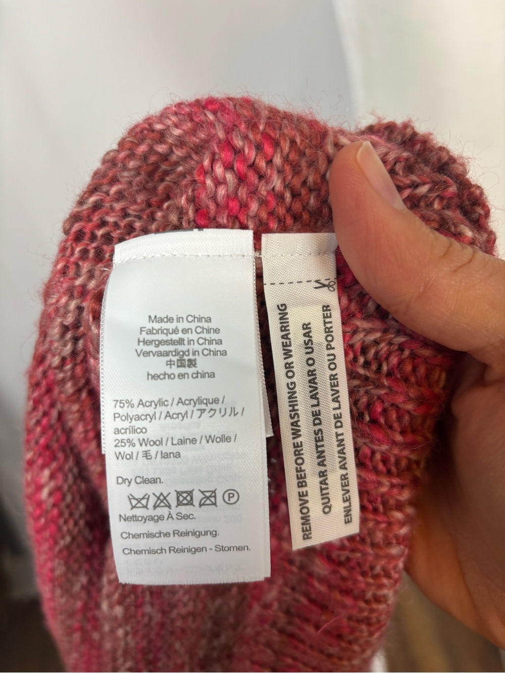 J. Crew Pink Space Dye Wool Blend Mock Neck Sweater - Picture 6 of 7
